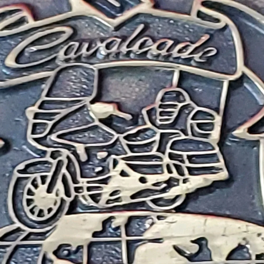 1986 Suzuki Cavalcade Solid Brass Belt Buckle Motorcycle Bike Biker Oval Classic